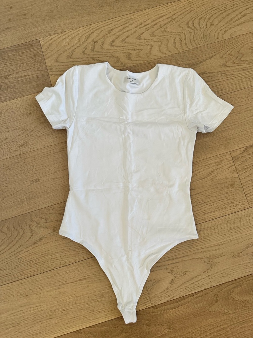 Aritzia White Short-Sleeve Bodysuit